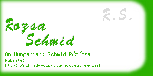 rozsa schmid business card